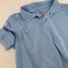 Cat and Jack Boys Light Blue Short Sleeve School Uniform Polo Shirt XL 14
