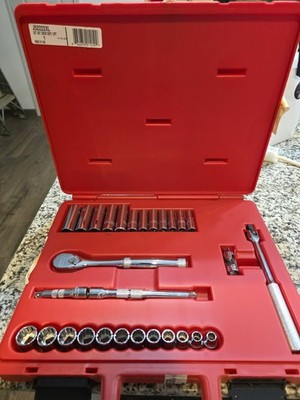 Stanley Proto USA J52222XL 3/8'' Dr 29 pc Metric Premium Socket Set 12 Point 