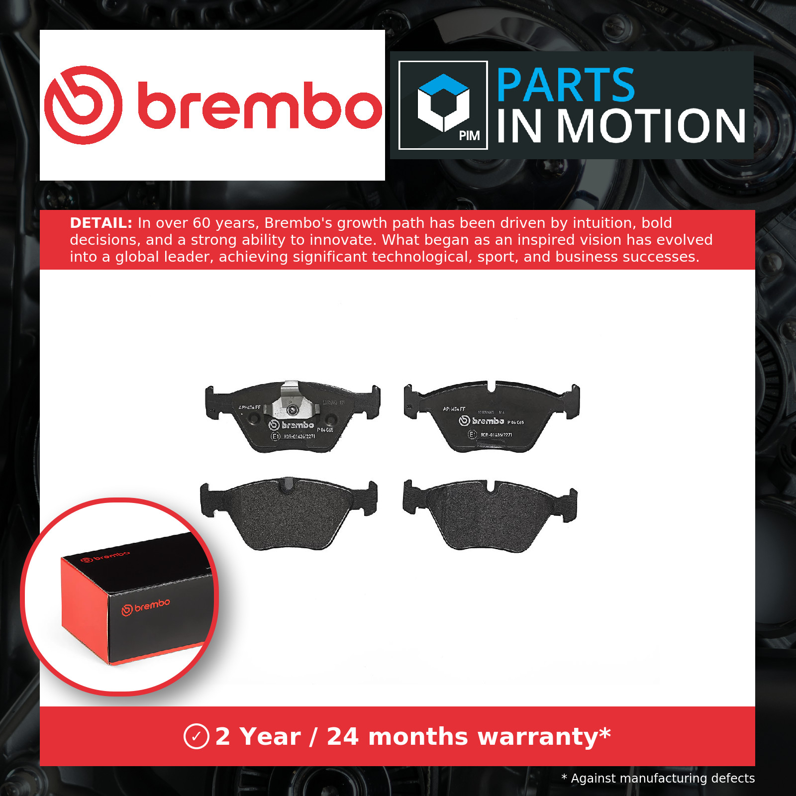 Front BREMBO P 06 065 Brake Pad Set, disc brake for BMW - Image 7