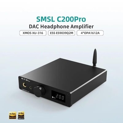 SMSL C200PRO XU-316 ES9039Q2M  Bluetooth5.1 HiFi DAC Audio Decoder 4xOPA1612A #j