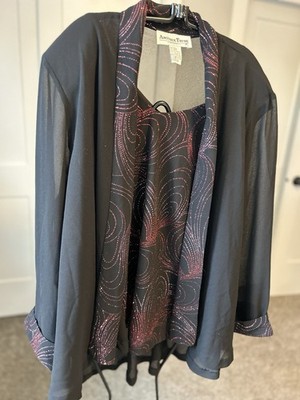 Another Thyme Women s Two Piece Tank And Jacket Set Size 26w Special Occasion