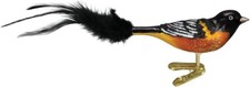 Baltimore Oriole Blown Glass Ornament by Old World Christmas 18059