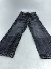 Fubu Jeans Boys 7 Black The Collection Denim Embroidered Straight Cut Regular