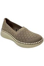 Skechers Women's Loafers Blvd Washable Vegan Knit Slip Ons Taupe