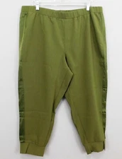 H by Halston Petite Ankle Pull-On Pants, Tuxedo Panel, Green, Plus Petite 18