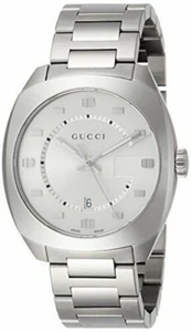 Montre pour homme GUCCI YA142308 Date G ton argent intemporel série 142,3