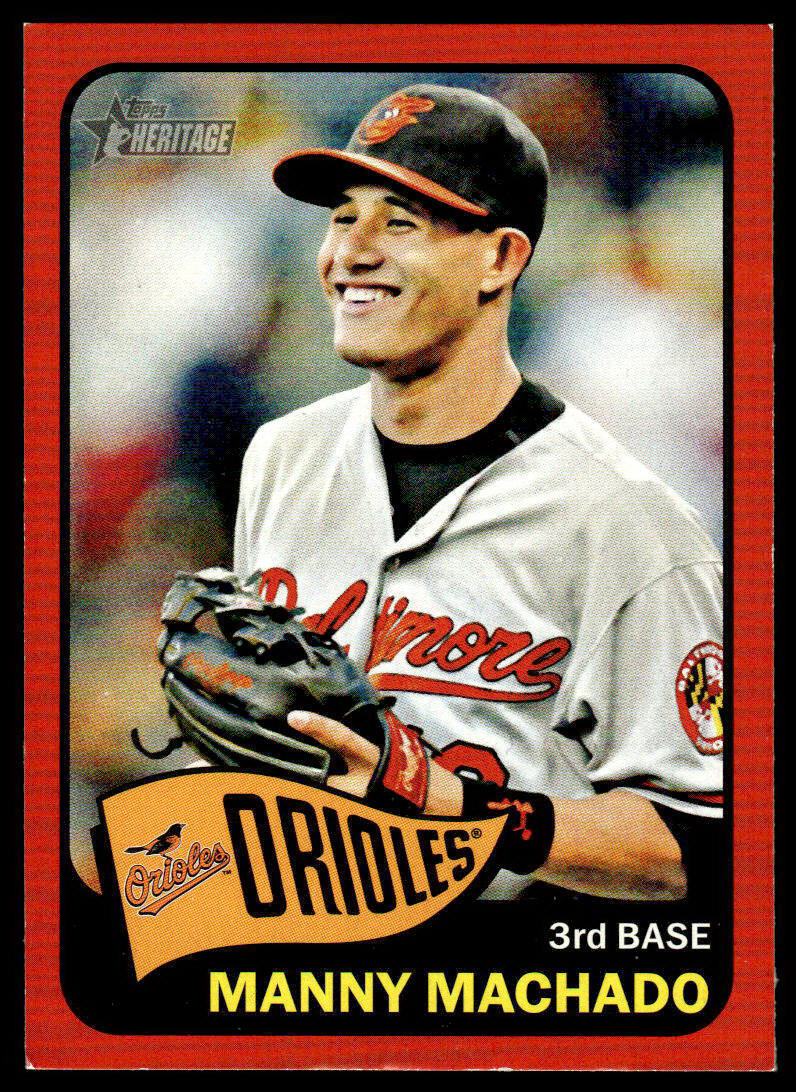 2014 Topps Heritage Manny Machado #150 Red Border Baltimore Orioles