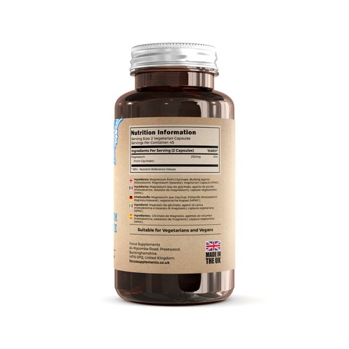 Magnesiumglycinat | 90 250 mg Magnesium-Glycinat-Kapseln | Made in UK - Bild 15 von 22