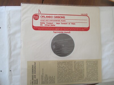 LP 33 T Orlando Gibbons Gesang und Instrumental Musik Leitung Alfred Delier