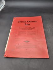 1958 Chevrolet Truck Owner List Dealership Original Rare
