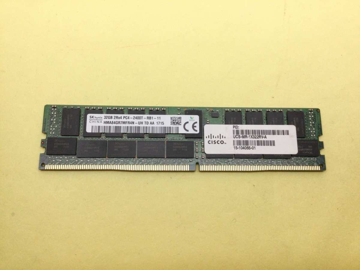 UCS-MR-1X322RV-A CISCO 32GB (1X32GB) 2RX4 PC4-2400T SERVER MEMORY