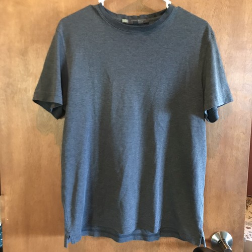 Mens Medium Robert Barakett T Short Sleeve Crew Neck Tee Shirt Gray Pima Cotton