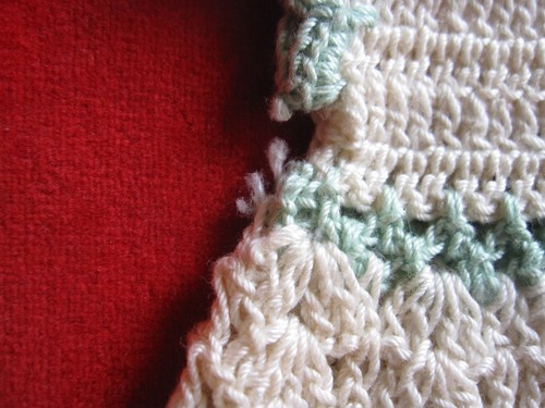 Vintage Handcrafted Crocheted Potholder Green & White Dress - Picture 4 of 6