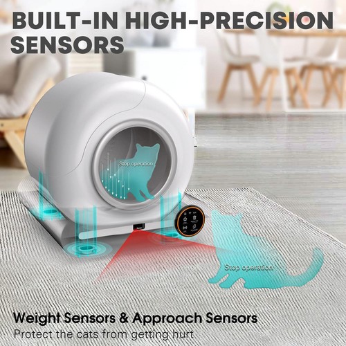 Extra Large 65L + 9L Self Cleaning Cat Litter Box Cat Litter Automatic Cleaning - Picture 5 of 12