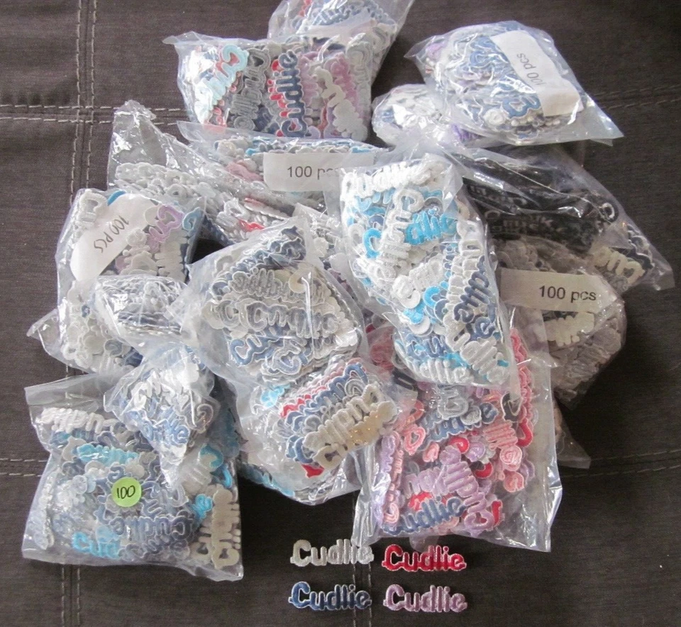 CUDLIE Brand patch LOT OF ALMOST 2000 patches baby infant FASHION STYLE CLOTHING - Image 2 of 2