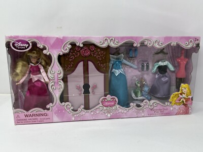 Disney Store Aurora Sleeping Beauty Wardrobe Doll Play Set New