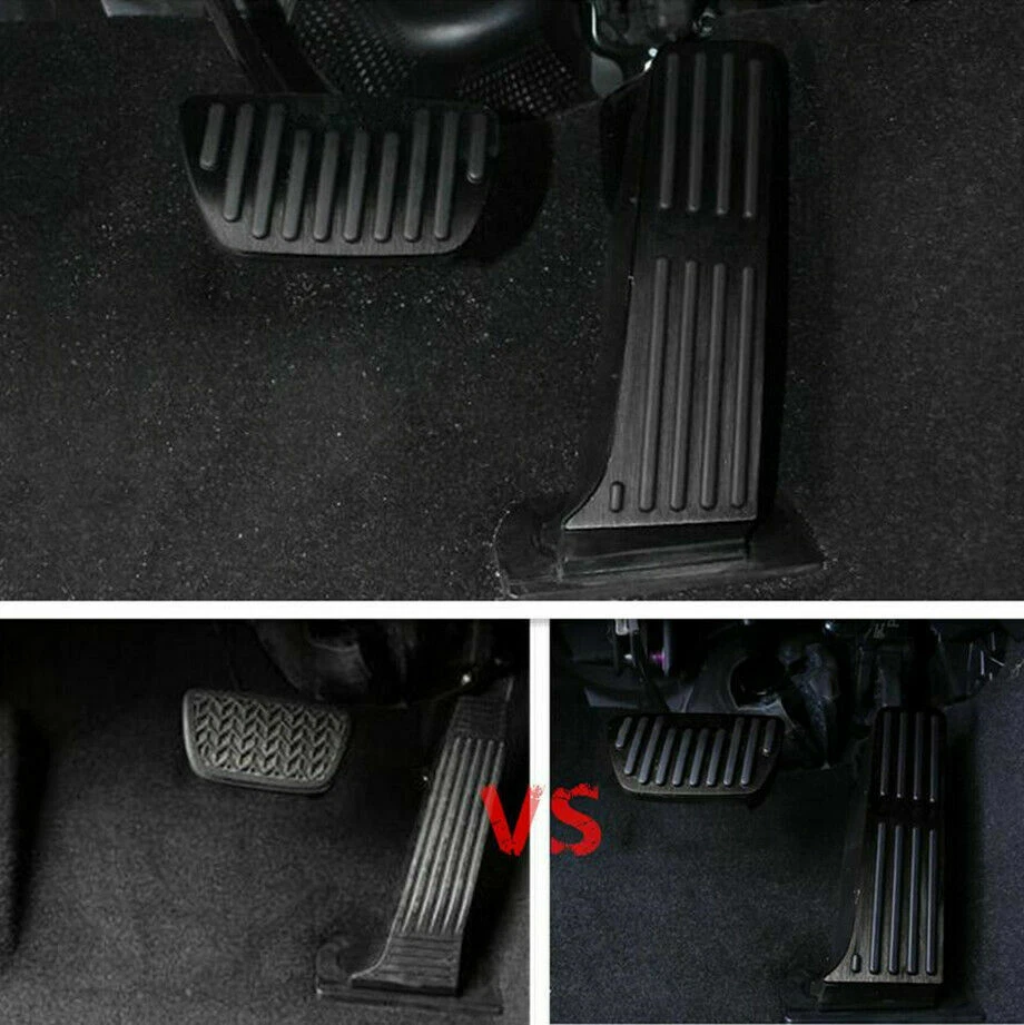 Par de cubiertas de freno de pedal de gasolina sin perforación negras para Toyota Camry 2018-20 2021 Foto 3 de 4