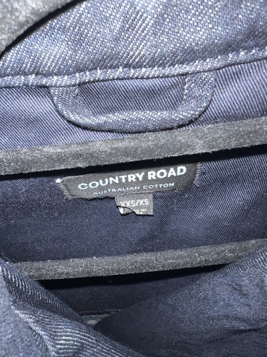 Country Road Dark Blue Denim Trench Coat FREE POST Fits 10 NWOT - Picture 19 of 19