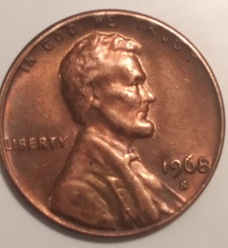 1968 S Lincoln D/D Obverse MINT MARK & DATE -BOW TIE TO RIM -LIBERTY See Photos - Picture 10 of 15