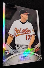 2010 Bowman Sterling BRIAN MATUSZ Rookie BLACK REFRACTOR!  SSP #/25!!  Orioles
