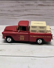 Vtg Diecast Replica 1955 Chevy Cameo Pickup Truck Coin Bank With Key ERTL 1034