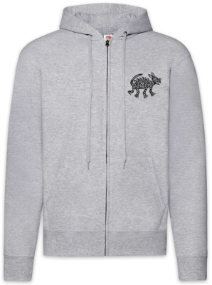 Aztec Dog Zipper Hoodie Azteken Tattoo American Indianer Stamm Symbol Hund Hunde