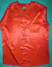 VINTAGE  Solange SATIN   Red Satin Loungewear 18-20