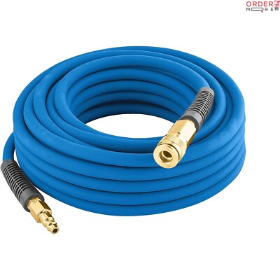 Versatile 3/8'' x 50' Hybrid Air Hose - Ideal for Pneumatic Tools and Sprayers