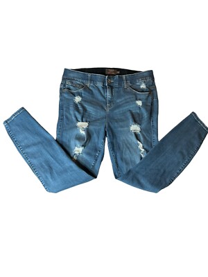 Torrid Bombshell Skinny Premium Stretch Distressed Jeans Womens 16R 36x28 