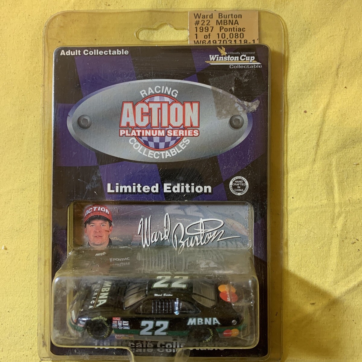 Ward Burton 1996 MBNA #22 Pontiac Grand Prix 1/64 Vintage NASCAR