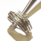 GIA 18k white gold .94ct VS2 H round diamond engagement ring wedding band 11.1g  — photo 9