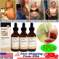 3x Metabolism Drops for Men & Women Fat Googeer Metabolism Drops Burning Formula