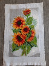 SUNFLOWERS, cross stitch home decoration, hand made 21x34cm
