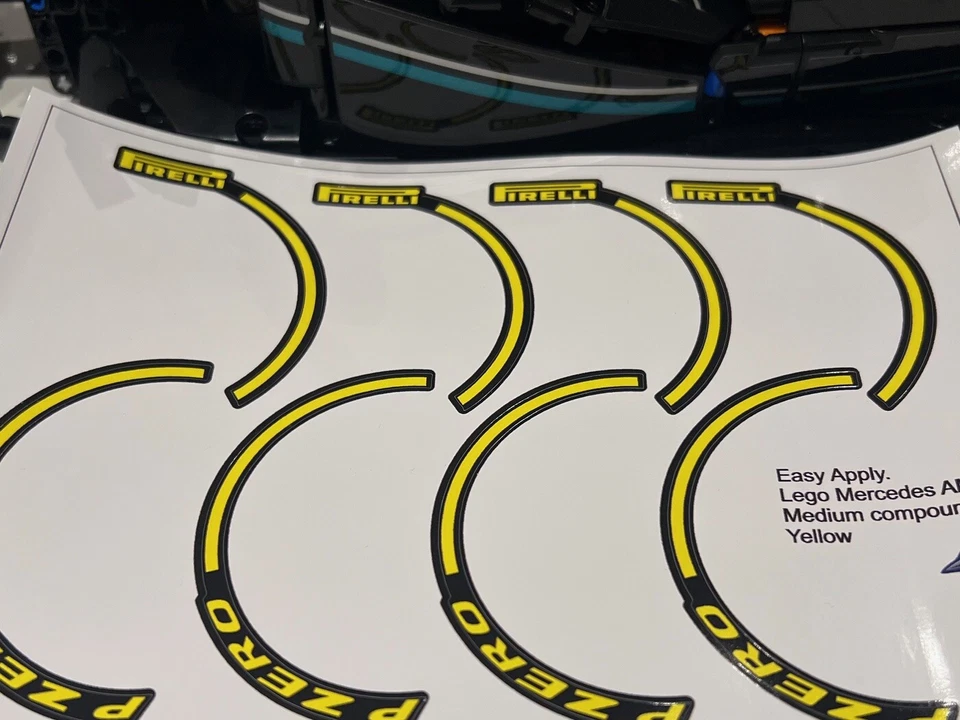 42171 Lego Mercedes AMG F1 W14 Pirelli tyre sticker Set. High Quality stickers. - Image 4 of 4
