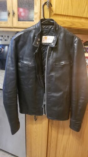 Vintage EXCELLED Motorcycle Leather Jacket 70's Ha