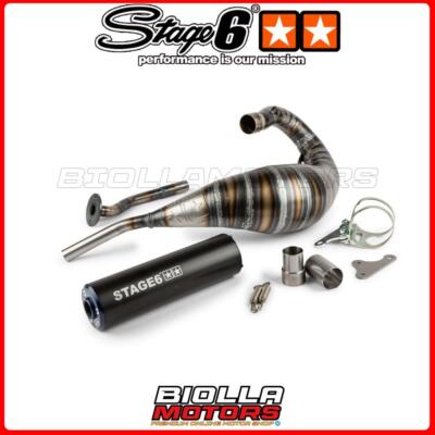 S6-9518805/BL AUSPUFF STAGE6 80 - 90CC CNC BLAU/SCHWARZ HM CRE/SIX SM 50CC (VERSI