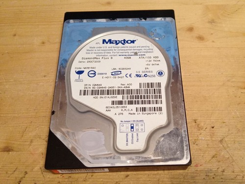 Maxtor Diamondmax Plus 8 40GB IDE 3,5 Disque Dur HDD Windows 98 2000