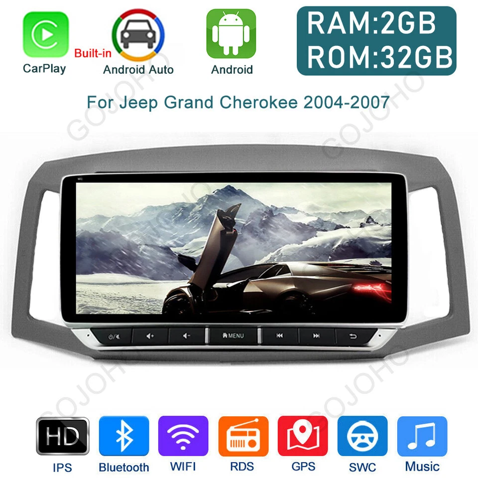 10.25" For Jeep Grand Cherokee 2004-2007 Android 13 Car Stereo GPS Radio Carplay - Image 3 of 4