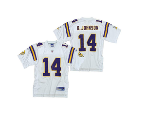 Reebok-Minnesota-Vikings-Masculino-Nfl-Jersey-jogador-Brad-Johnson-14-Branco