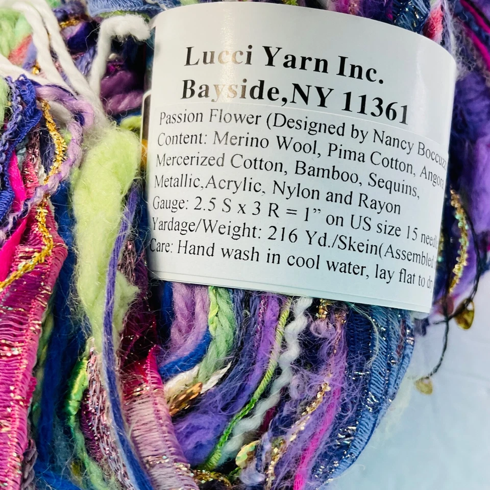Lucci MelangeYarnOnly  Unit of 1 PassionFlower NancyBoccuzzi Designs Hand Tied - Image 2 of 4
