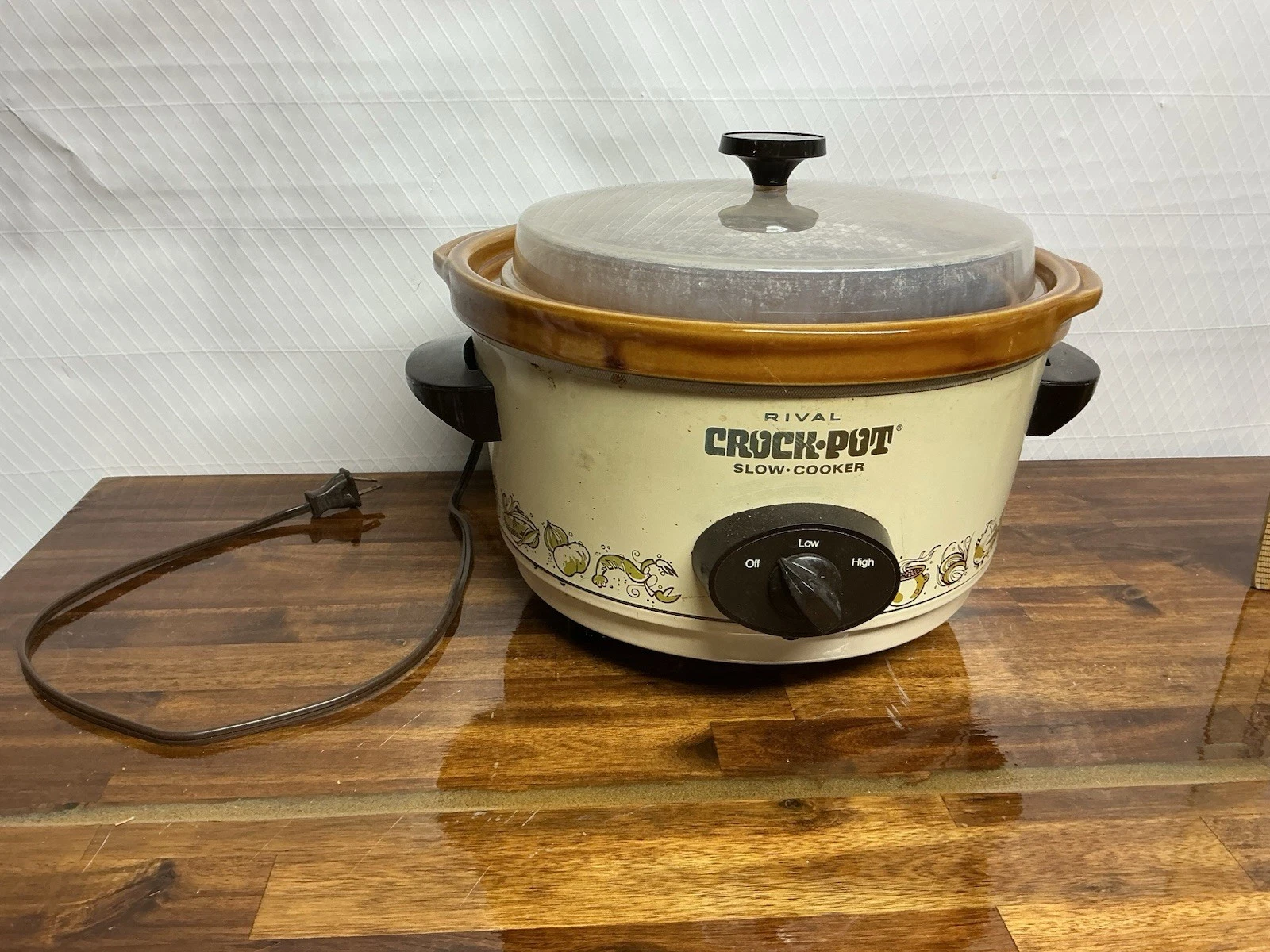 Vintage Rival Removeable 5-Qt Stoneware Crock-Pot Slow Cooker - Model #3350