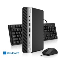HP EliteDesk G5 Tiny Desktop PC Intel i7-9700T 8GB Ram 256GB SSD WiFi Windows 11