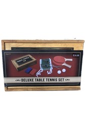 Grand Star Deluxe Table Tennis Set, Black/Red - "WOODEN BOX"