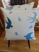 Vanessa Arbuthnott - PAIR - 20" - ‘Up in the Air ’- Linen Cushion Covers D-Sided