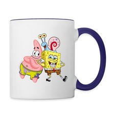 SpongeBob Schwammkopf Mit Patrick & Gary Tasse zweifarbig