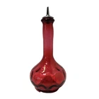Fenton Cranberry Glass Barber Bitters Bottle Broken Stopper