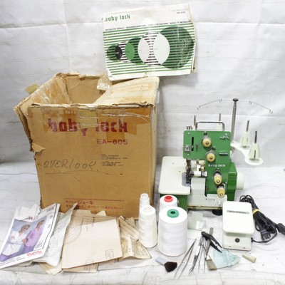 JUKI EA-605 Baby Lock Serger Sewing Machine W Manual Box Foot Pedal Green Works