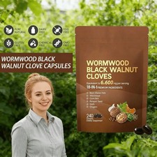 VivoNu Wormwood Black Walnut Cloves Capsules,Natural Cleanse Metabolism Support