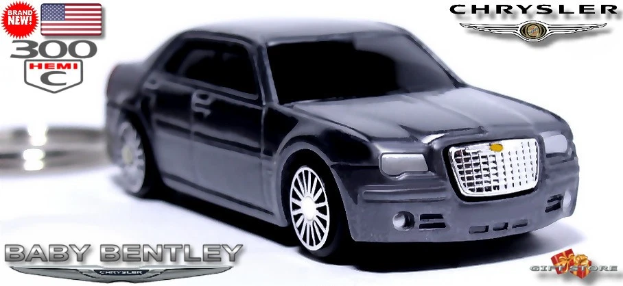 🎁🚦 🆕 RARE KEY CHAIN SILVER GRAY CHRYSLER 300C (BABY BENTLEY) 💕GREAT GIFT💕🎁 - Image 2 of 4