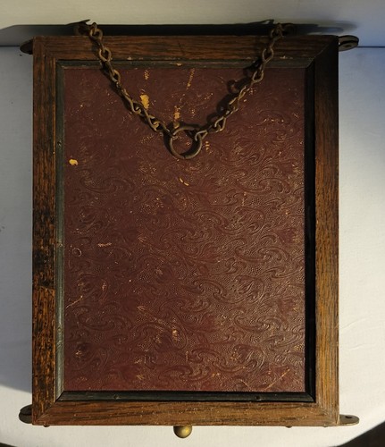 Espejo de viaje/afeitado triple pliegue estilo victoriano antiguo madera y grabados de flores - Imagen 6 de 10